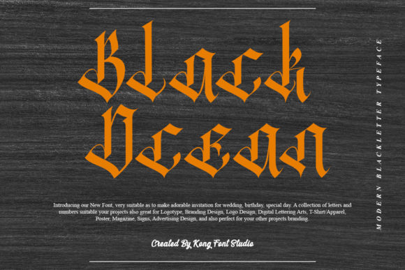 Black Ocean: A Bold Typeface for Modern Crafters