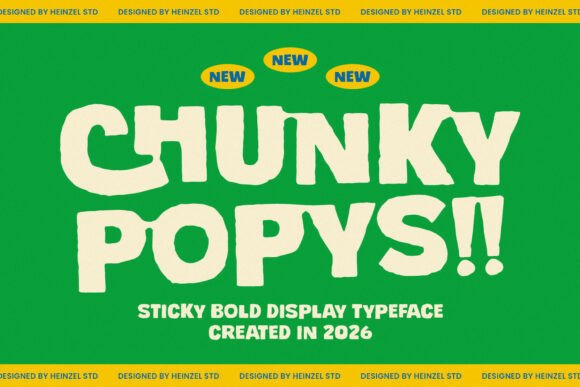 Chunky Popys: A Sticky, Bold Typeface for Modern Designs