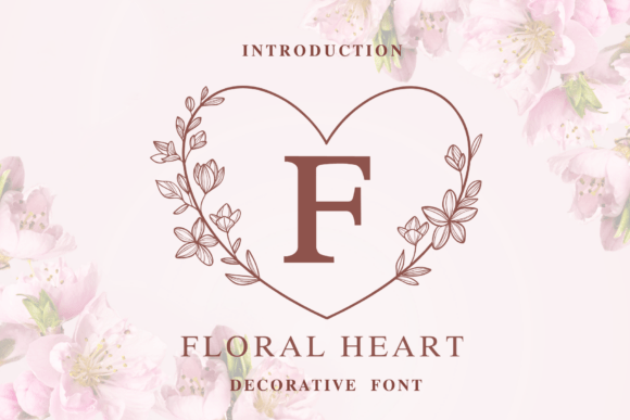 Floral Heart Monogram: A Font That Tells a Story