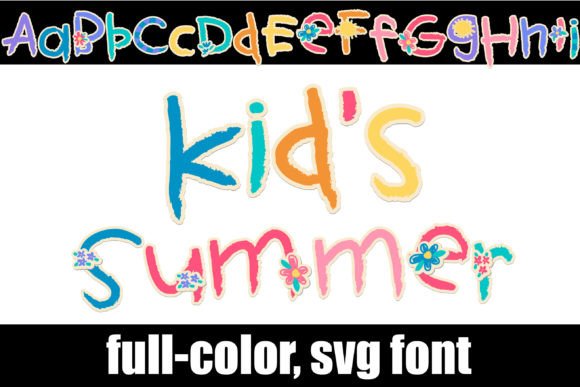 Kid's Summer: A Playful SVG Font for Vibrant Designs